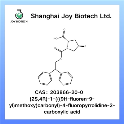 Acid (2S,4R)-1-(((9H-fluoren-9-il)metoxi)carbonil)-4-fluorpirolidin-2-carboxilic NR CAS 203866-20-0